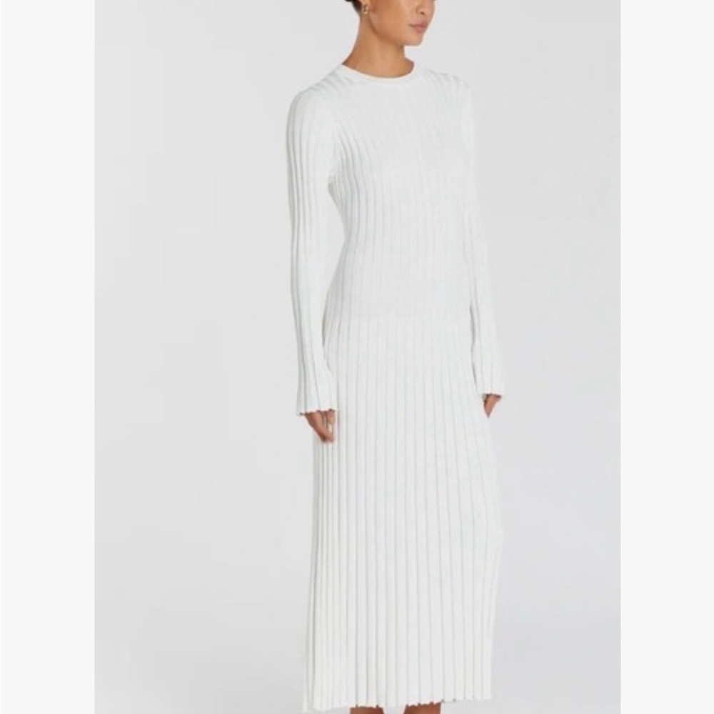 DISSH Ada OffWhite long sleeve midi dress